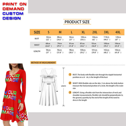 Custom Dress Print On Demand Party Sexy Girls Cartoon Image Design Women Uniforms Matching Clothes Customized DIY Dropshipping