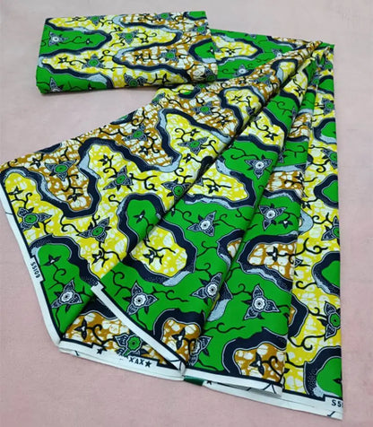 Most popular Veritable African Wax Real Fabric 100% cotton Ghana Nigeria Style 6 yards High Quality Ankara Prints wax Material