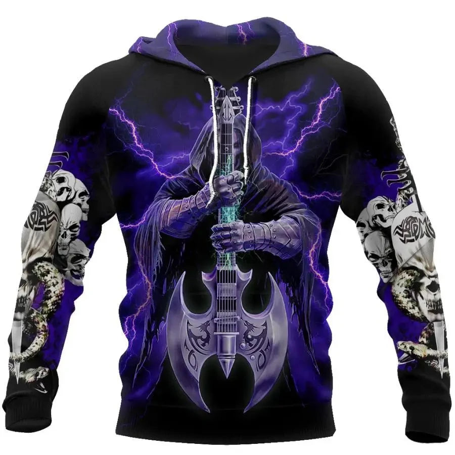 New Skull Graphics Men's Hoodie Tops 3D Fashion Unisex Sweatshirt Winter And Autumn Hip Hop Oversized Casual Clothing