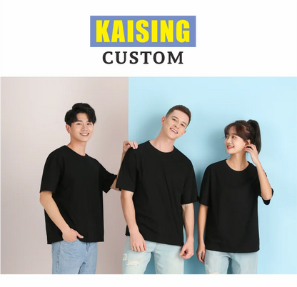 KAISING 10 Colors Pure Cotton T Shirt Custom Logo Printing Men And Women Tops Personal Design Embroidery Company Brand S-4XL