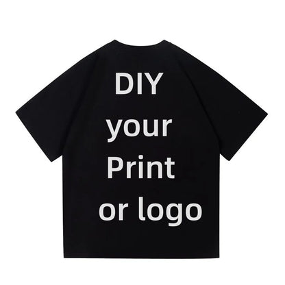 ZAZOMDE 100% Cotton Custom T Shirt Make Your Design Logo Big Size For Men And Women Front Back Both Side Personalized DIY Tshirt