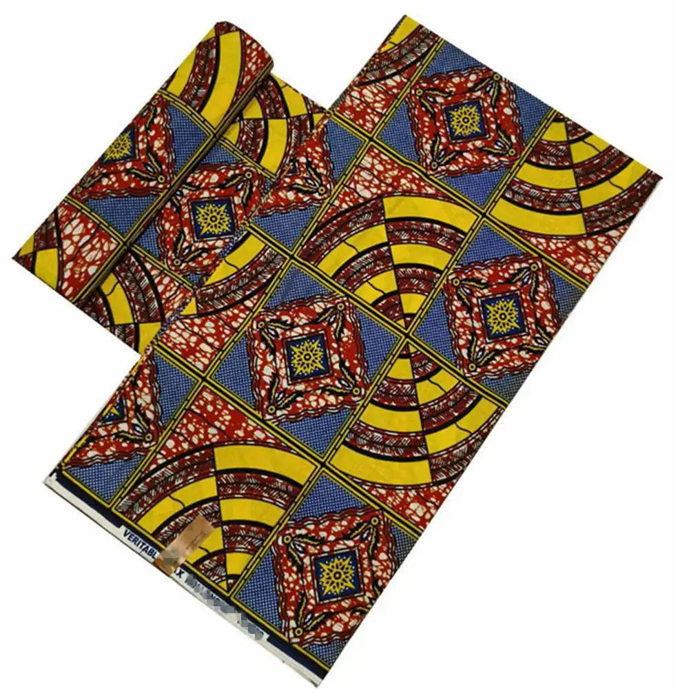 Veritable Dutch Super-W Guaranteed Super Real Wax Print Fabric Hollandais Pagne Africa Dress 100% Cotton Wax Pagne Tissu VL15679