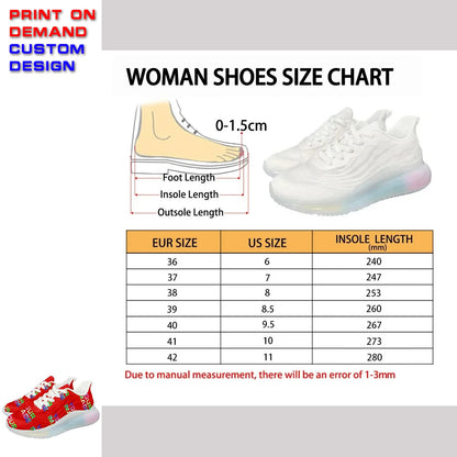 Custom Sneakers Canvas Flat Leather Boots Running Shoes Woman Man Print On Demand Image Design Holiday Matching DIY Dropshipping