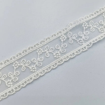 1Pcs Width 3.6 cm Length 270 cm DIY White Beige Embroidery Lace Floral Lace Bow Headwear Clothing Accessories