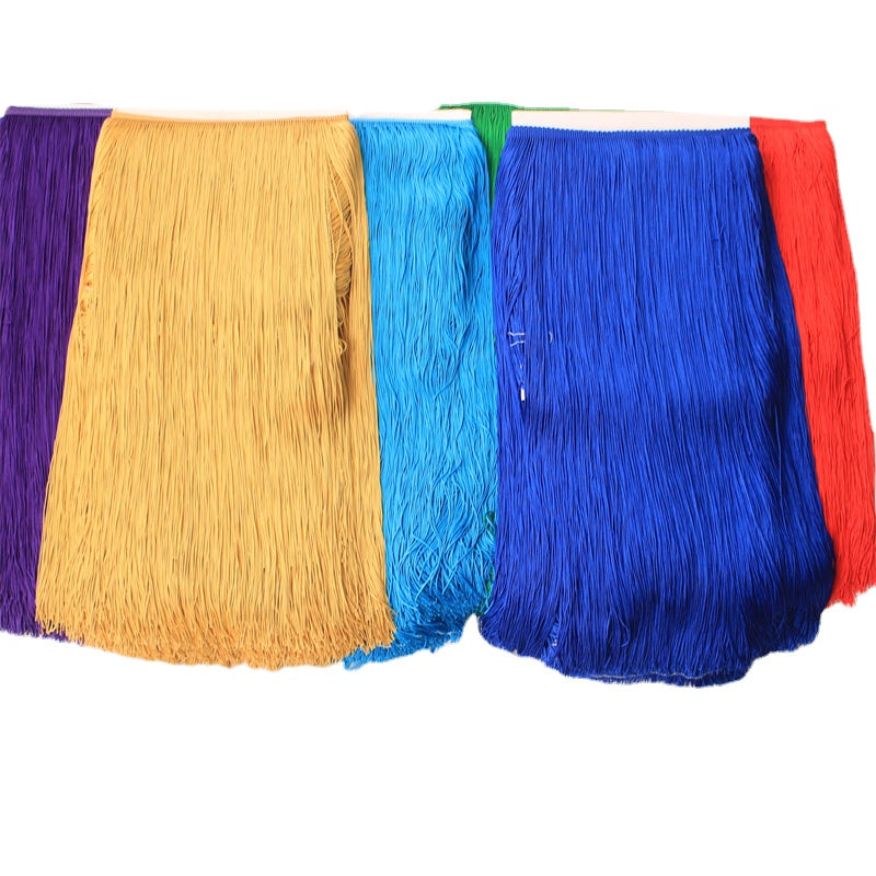 Wholesale 10 Meters 50CM Long Lace Fringe Trim Tassel Fringe Trimming For Diy Latin Dress Stage Clothes Accessories Lace Ribbon