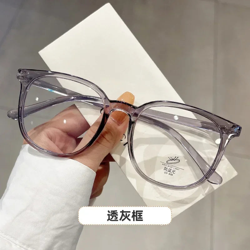 New Retro Ultra-light Glasses Anti-blue Light Flat Glasses Female Fashion Exquisite Casual Transparent Frame Flat Light Glasses