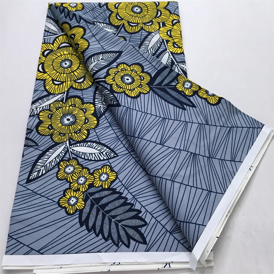 African Nigeria Wax Fabric High Quality Ankara Wax Fabric Polyester Pagne Print For Women DIY Cloth Dresses Sewing Materials