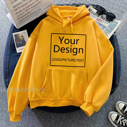 Custom Print Diy Text Logo Picture Hoodies Women Custom Hoodie Customize Logo Personalized Hoodie Drop Shipping Sweatshirts