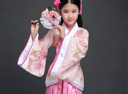 Ancient Costume Dance Girl Set Performance Show Child Clothing Cosplay Princess Chinese Traditional Dress for Girls Hanfu Dress