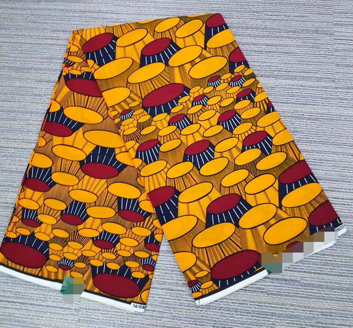 2023 new fashion 100% cotton veritable gold print african real wax fabric ankara wax ghana nigeria style pagne sewing material