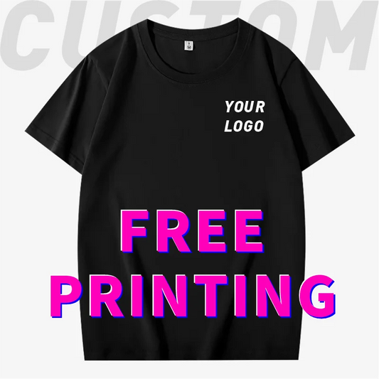 Free Custom T-shirt Printing Logo Image Work Clothes Diy Short Sleeved Top 100% Cotton Enterprise Embroidery Team Culture Shirt