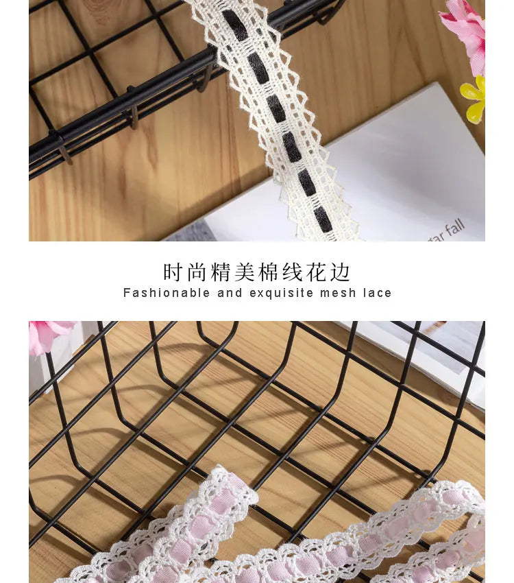 DIY Wear Ribbon Lace Cotton Thread Household Dress Baby Cloth Sewing Embroidery Decorative Lolita Lace Handmade Accessories