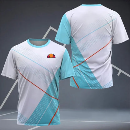 Men's T Shirts Badminton Training Clothing Outdoor Fitness Sports T-Shirts Summer Quick Dry Short Sleeve Casual O-neck Loose Top