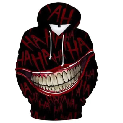 Haha joker 3D Print Sweatshirt Hoodies Men/Women Hip Hop Funny Autumn Streetwear Thin Style Oversized Hoodie For Couples Clothes