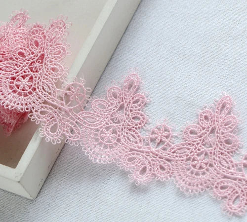 Width:6cm (2.40") High Quality DIY Pendant Handmade Clothing Lace Accessories Water Soluble Embroidery Lace Trims (ss-363)