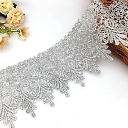 2 Yards High Quality Beautiful Floral Lace Ribbon Tape 9cm Lace Trim For DIY Embroidered Sewing Decoration African Lace Fabric