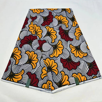 Most popular Veritable African Wax Real Fabric 100% cotton Ghana Nigeria Style 6 yards High Quality Ankara Prints wax Material