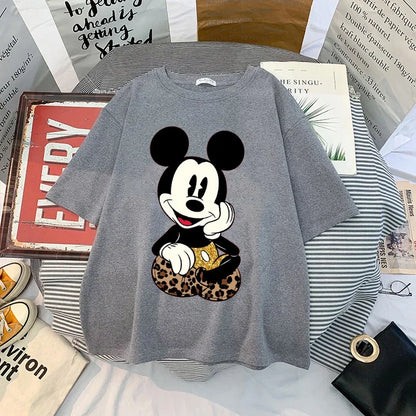 Kawaii Womens T-shirts Mickey Anime Blouses Y2k Clothing Graphic T Shirts Clothes Harajuku Oversized T Shirt Tops Harajuku