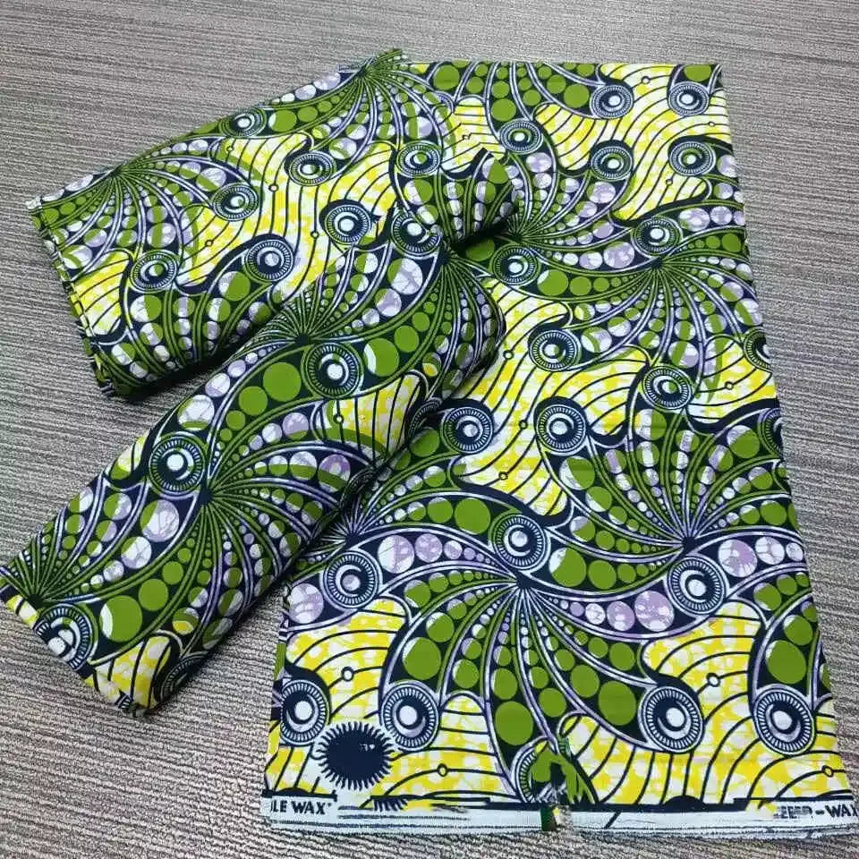 Most popular Veritable African Wax Real Fabric 100% cotton Ghana Nigeria Style 6 yards High Quality Ankara Prints wax Material