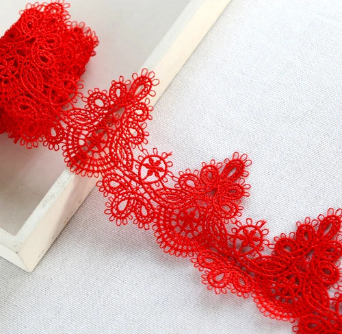 Width:6cm (2.40") High Quality DIY Pendant Handmade Clothing Lace Accessories Water Soluble Embroidery Lace Trims (ss-363)