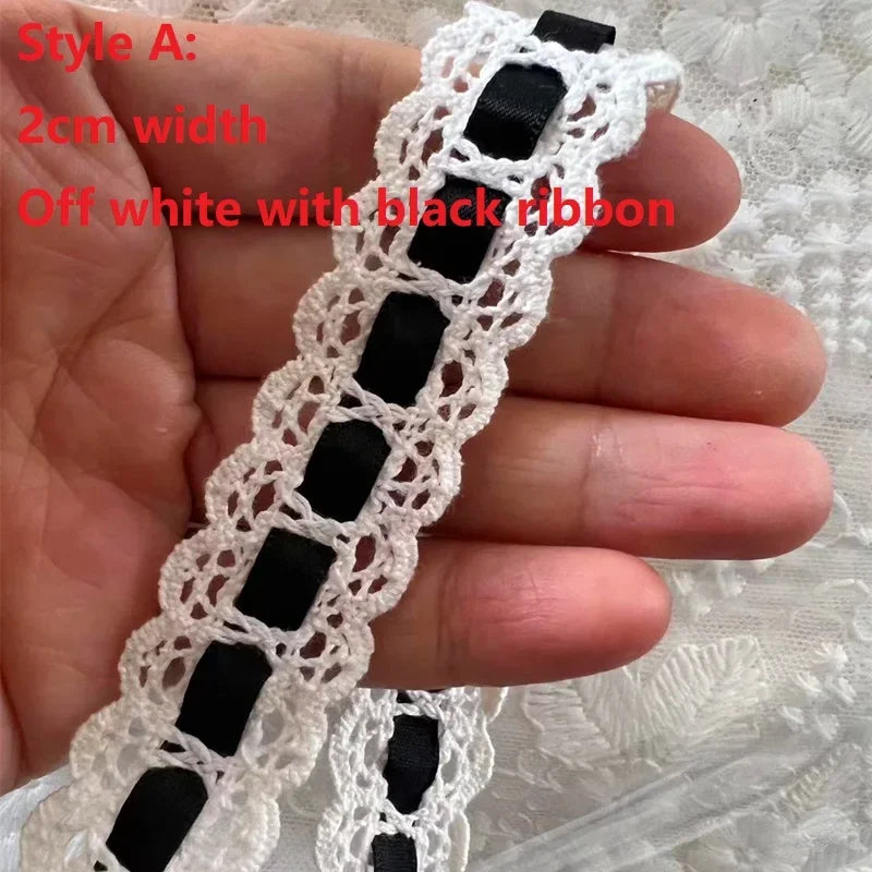 DIY Wear Ribbon Lace Cotton Thread Household Dress Baby Cloth Sewing Embroidery Decorative Lolita Lace Handmade Accessories