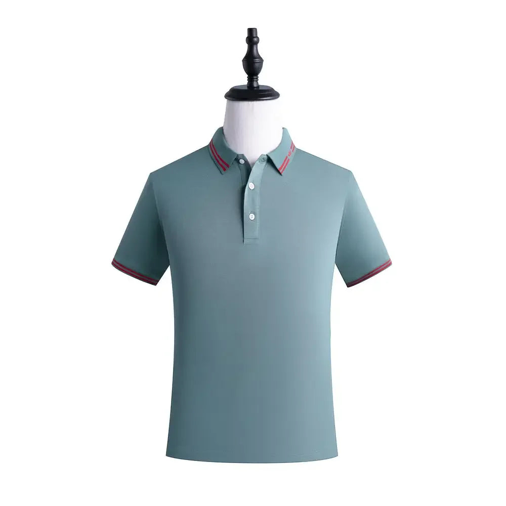 2023 Fashion 50% Cotton Polo Shirt Men Turn Collar Polos Customized Printing Embroidered Logo Unisex Short Sleeve Lapel T Shirts