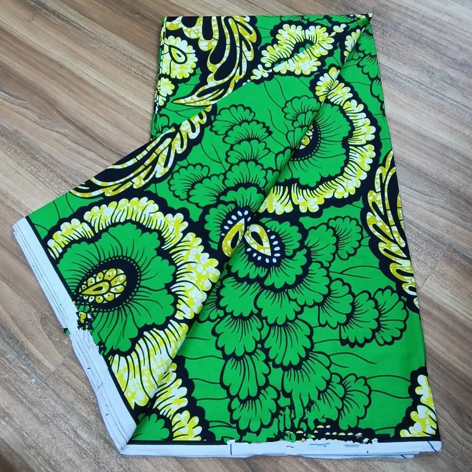 Ho.llllllan.dais real fabric African wax high quality 100%cotton Ankara wax fabric for making dresses African style 6 yards