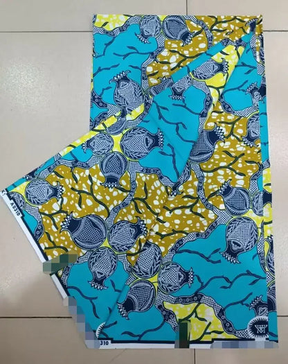 Ho.llllllan.dais real fabric African wax high quality 100%cotton Ankara wax fabric for making dresses African style 6 yards