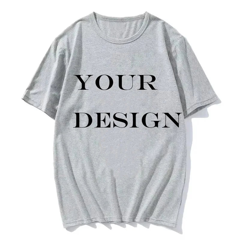 Customized Your Own Design Unisex T Shirt Men Women Custom Your Print Photo Logo T-shirt Couple DIY Graphic Tshirt Male Female