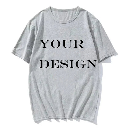 Customized Your Own Design Unisex T Shirt Men Women Custom Your Print Photo Logo T-shirt Couple DIY Graphic Tshirt Male Female