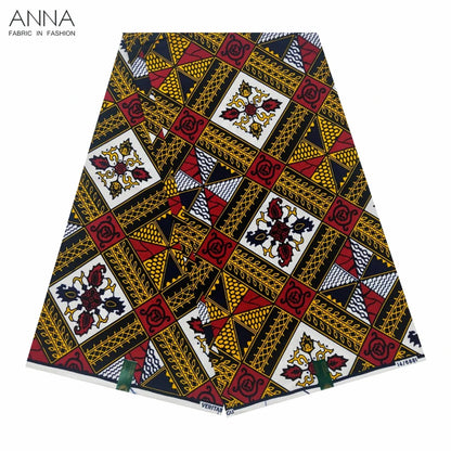 Veritable Wax Ankara Block Prints Batik Fabric African Wax Fabric Nigerian Dutch Hollandais Pagne 100% Cotton For Sewing VL-50