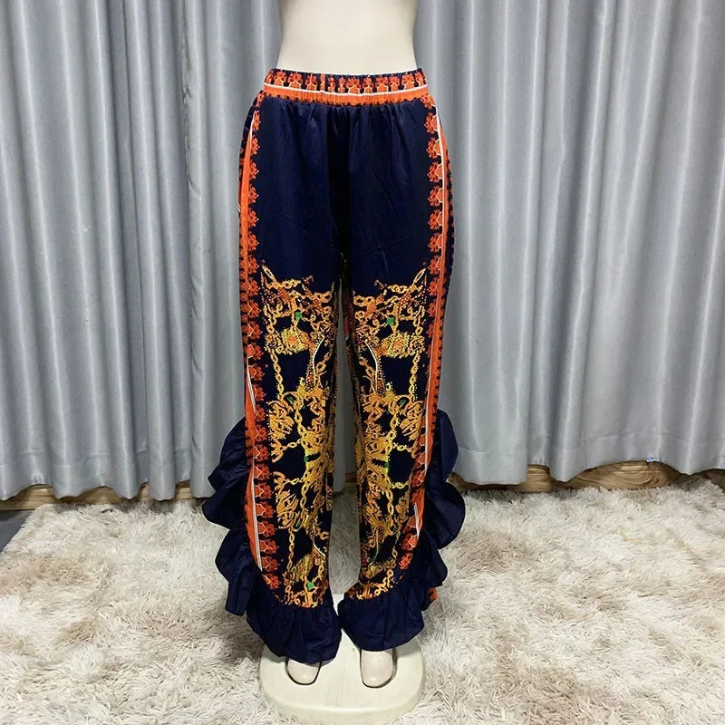 2 Piece Women Sets Dashiki African New Arrival Spring Autumn Matching Sets Two Pieces Sets Top Pants Suits Outfits Clothing