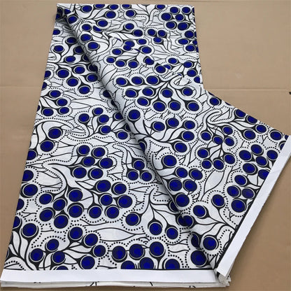 African Nigeria Wax Fabric High Quality Ankara Wax Fabric Polyester Pagne Print For Women DIY Cloth Dresses Sewing Materials