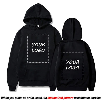 Hot Sale Custom Hoodie Sweatshirts Men Design Your Logo Fleece Hooded Clothes Women Harajuku Outerwear Y2k Size Hoody XS-3XL