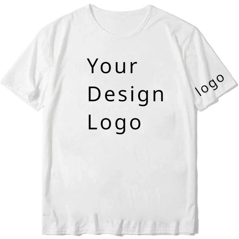 DIY Your Like Photo or Logo 11color T-shirt Customized Printed Leisure T Shirt Harajuku Women Tee Fashion Custom Men Tops Tshirt