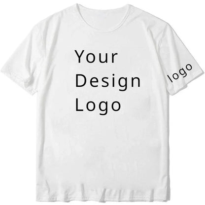 DIY Your Like Photo or Logo 11color T-shirt Customized Printed Leisure T Shirt Harajuku Women Tee Fashion Custom Men Tops Tshirt