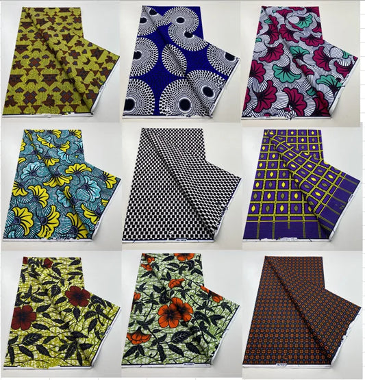 New Ankara 2023 African Real Wax Fabric Nigerian Wax Print Fabric High Quality 100% Cotton Ghana Style Fabric For Women Pagne