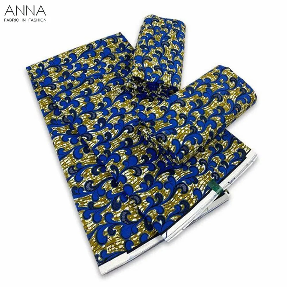 Veritable Wax Ankara Block Prints Batik Fabric African Wax Fabric Nigerian Dutch Hollandais Pagne 100% Cotton For Sewing VL-50