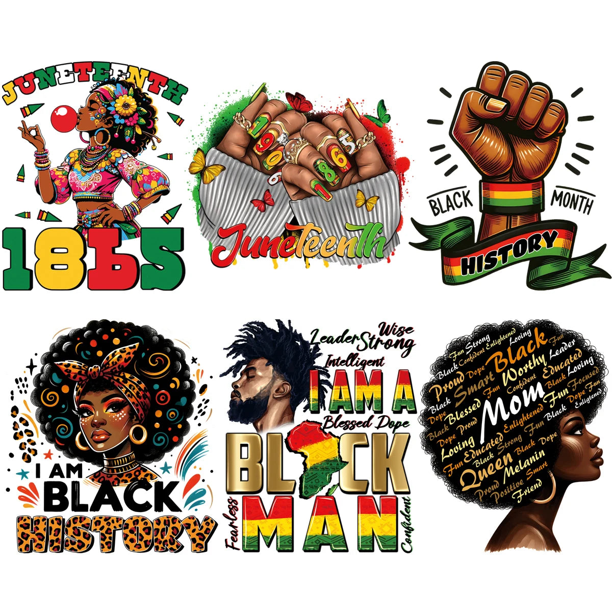 Juneteenth Patches Black Month History Print On T-Shirt Clothes Decoration Diy Accessory Washable New Patches For Clothing