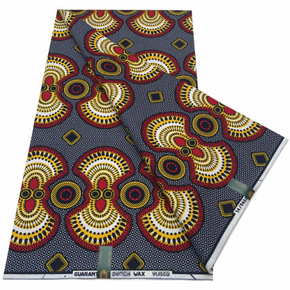 Veritable Dutch Super-W Guaranteed Super Real Wax Print Fabric Hollandais Pagne Africa Dress 100% Cotton Wax Pagne Tissu VLS0022