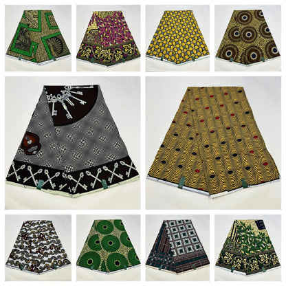 Most popular Veritable African Wax Real Fabric 100% cotton Ghana Nigeria Style 6 yards High Quality Ankara Prints wax Material