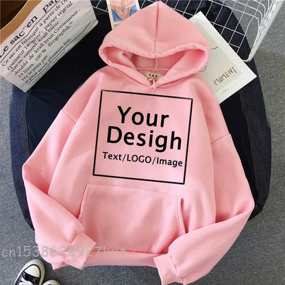 Custom Print Diy Text Logo Picture Hoodies Women Custom Hoodie Customize Logo Personalized Hoodie Drop Shipping Sweatshirts