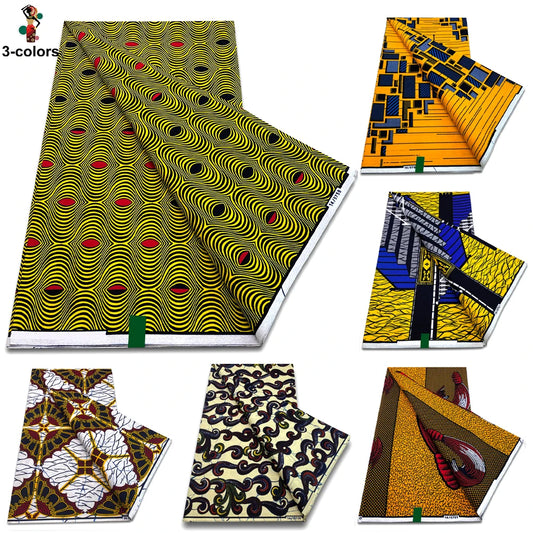 Ankara Wax Fabric High Quality African Wax Print Fabric 100% Cotton Soft Guaranteed Veritable Real Dutch Pagne for Dresses