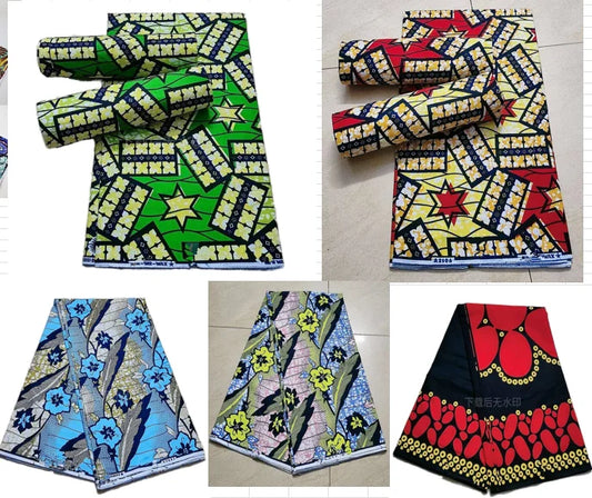 2023 New Hot Sell African Wax Fabric Ankara Wax Prints Fabric Ghana Guaranteed Veritable Wax 6 Yards Wholesale Prices