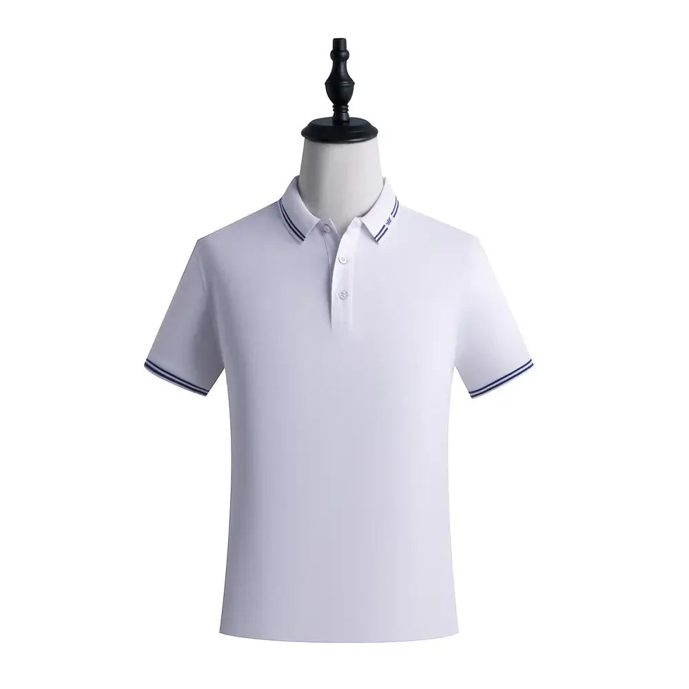 2023 Fashion 50% Cotton Polo Shirt Men Turn Collar Polos Customized Printing Embroidered Logo Unisex Short Sleeve Lapel T Shirts