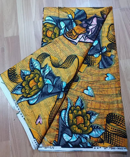 Soft Cotton Veritable Real Wax Ankara Prints Batik Fabric Africa Sewing Dress Craft Material Tissu Patchwork Garment Accessory