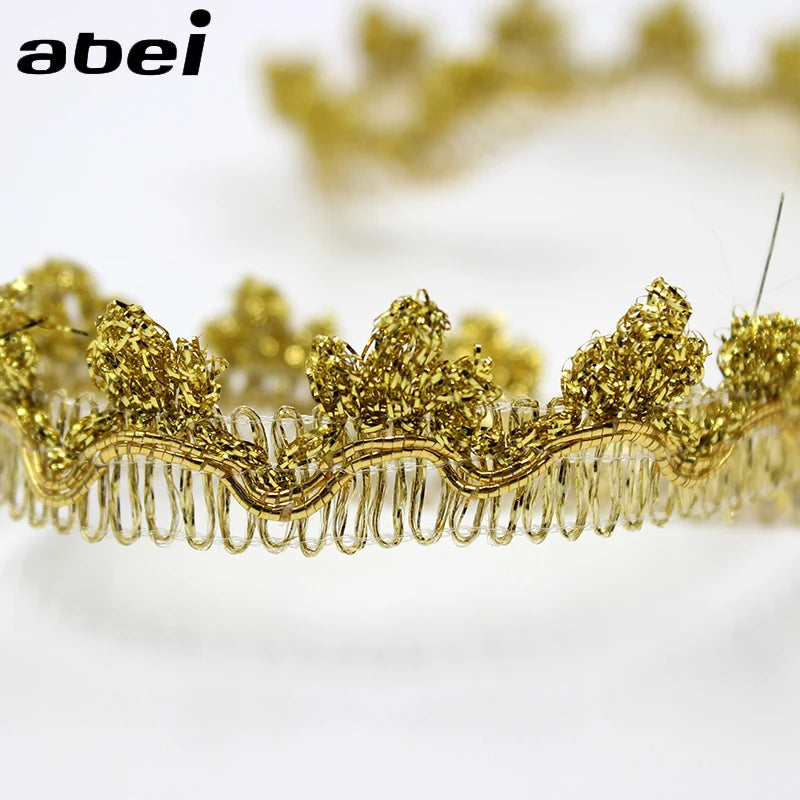 5/10Yards 20mm Gold Silve Lace Trims Wedding Party Costume Cloth Decors Fabric Ribbon Handmade Patchwork DIY Headwear Ornaments